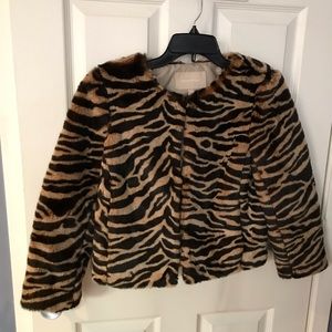 Cropped Banana Republic leopard print jacket